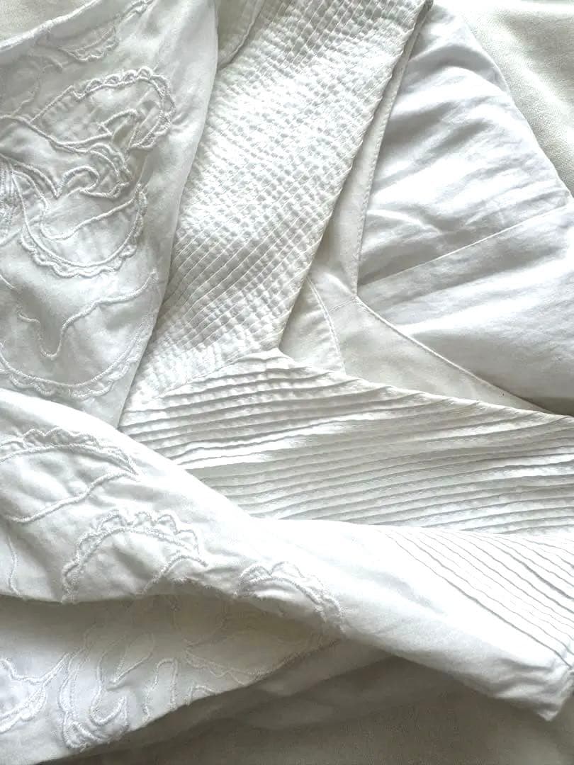 モチーフ刺繍コットンワンピース▫️MEDE19F