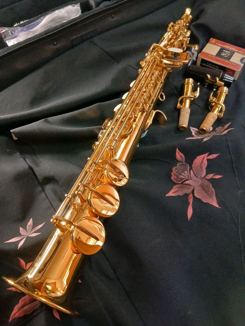 ソプラノ　サックス　無銘ノーブランド　音だしOK　超美品　！