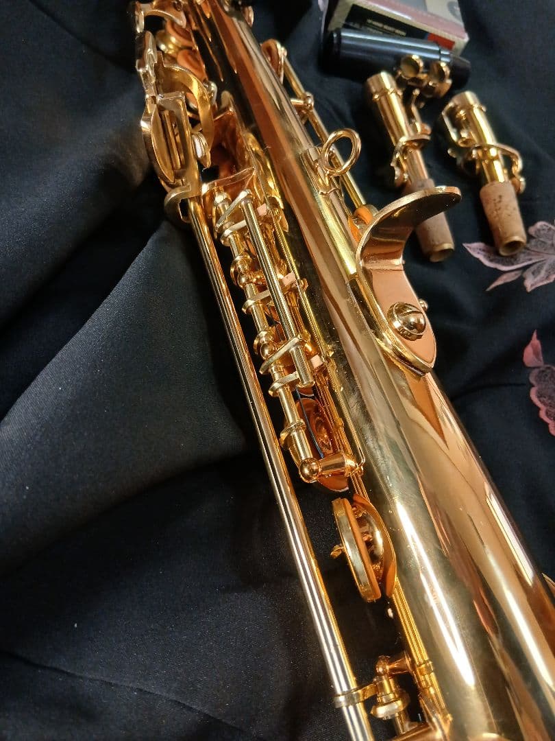 ソプラノ　サックス　無銘ノーブランド　音だしOK　超美品　！