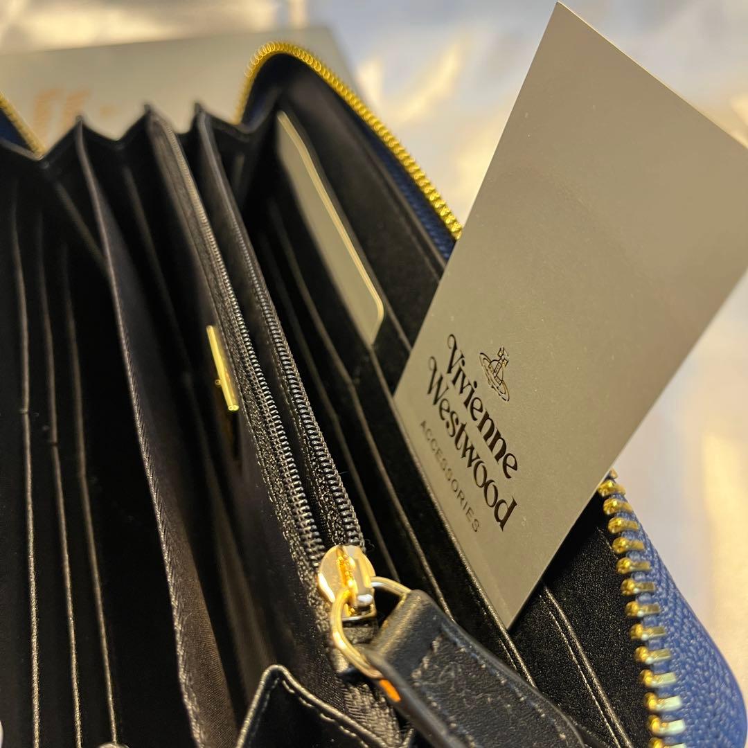 し*ん様 新品 Vivienne Westwood レッド青ライン 長財布 バレ