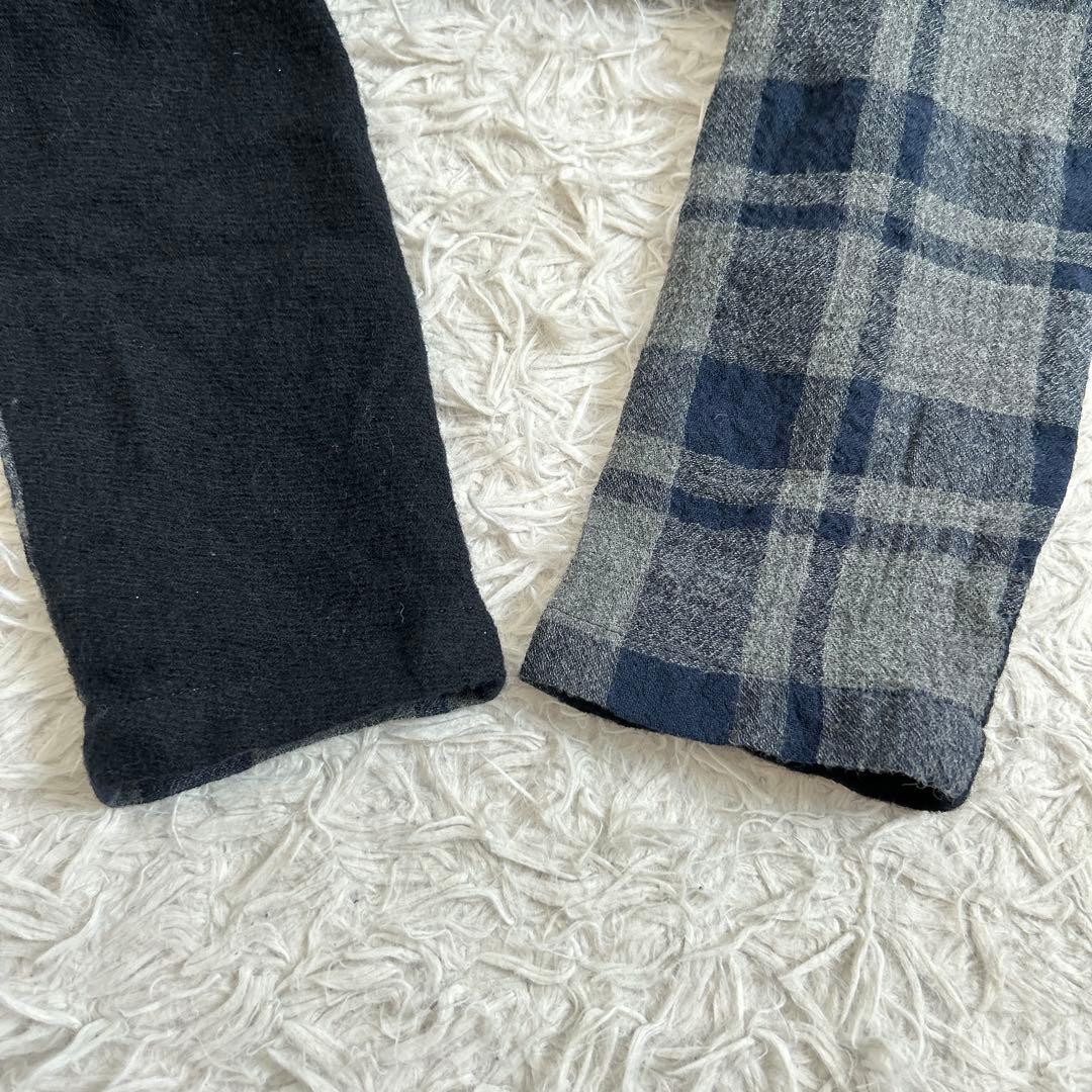 美品⁂センソユニコ⁂ロングバルーンワンピース　チェック切り替え　ボートネック　M