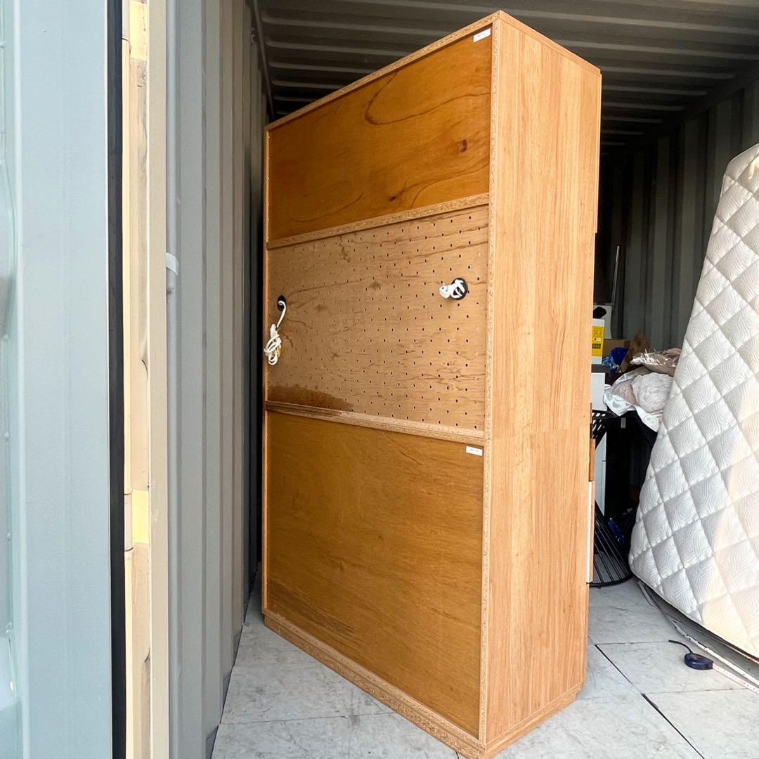 取付無料！東馬 大川家具 OCTA105 北欧風天然木ナチュラルキッチンボード✨