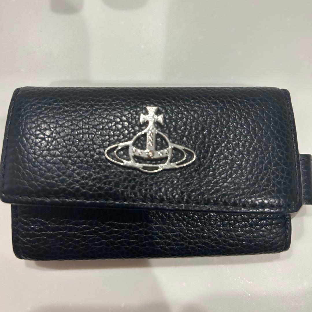 vivienne Westwood フラットオーブ キーケース レザー ブラック