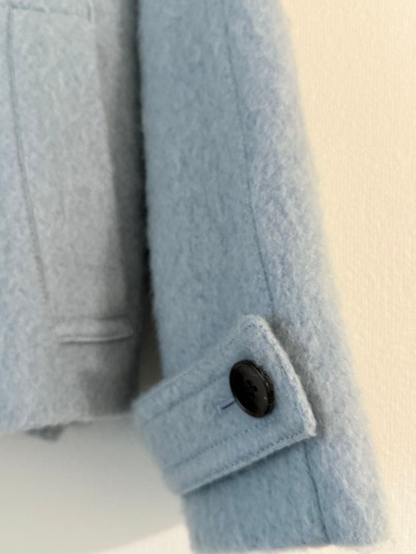 エメルリファインズ スタンドネック シャギー ショートコート