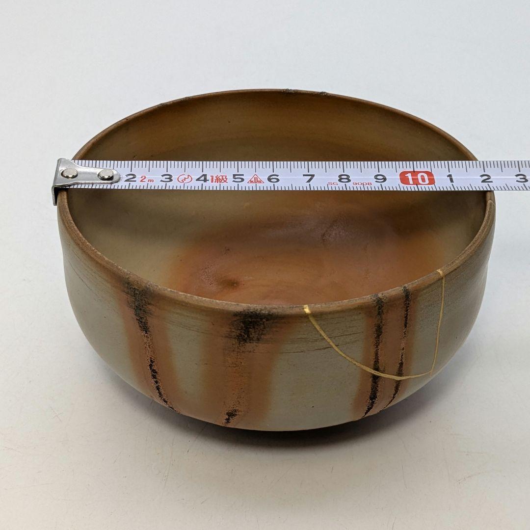 【金継ぎあり】三代 松田華山 備前焼 緋襷茶盌 共箱共布 抹茶碗 茶道具 茶器