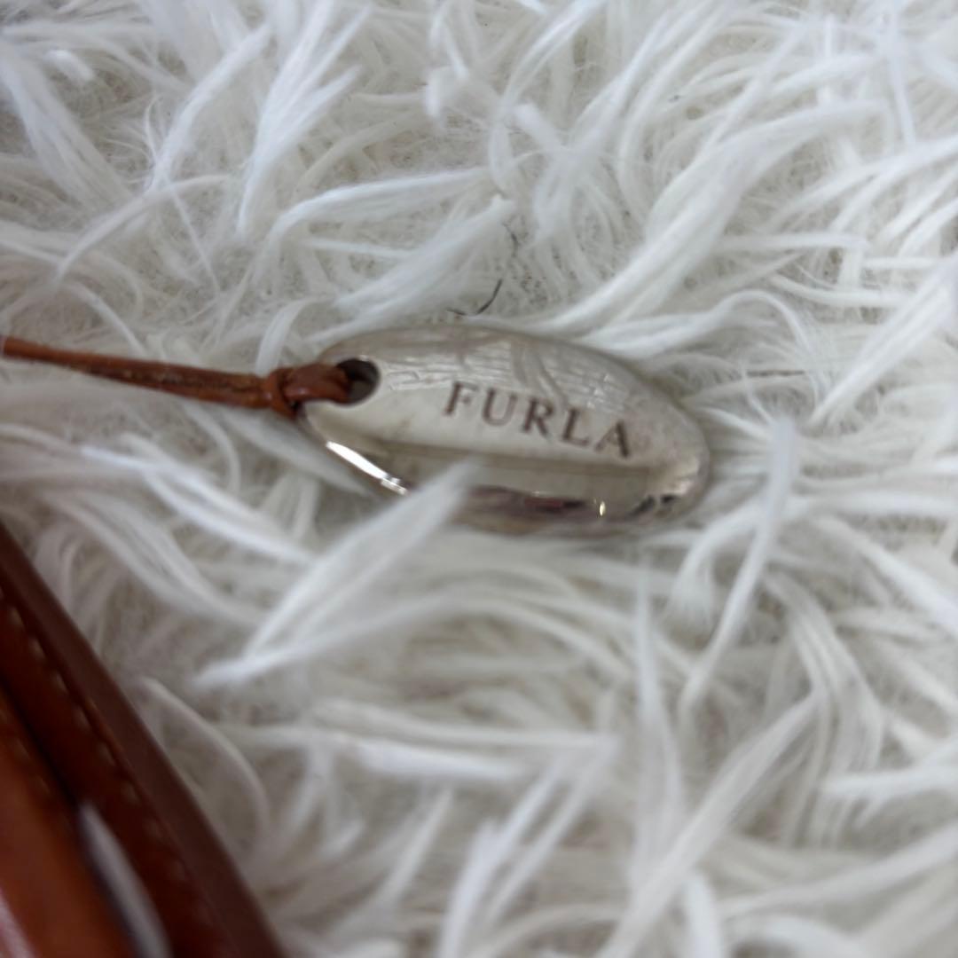 FURLA✨カゴバッグ　トートバッグ　 A4 PC 異素材　ベージュ　本革　麻