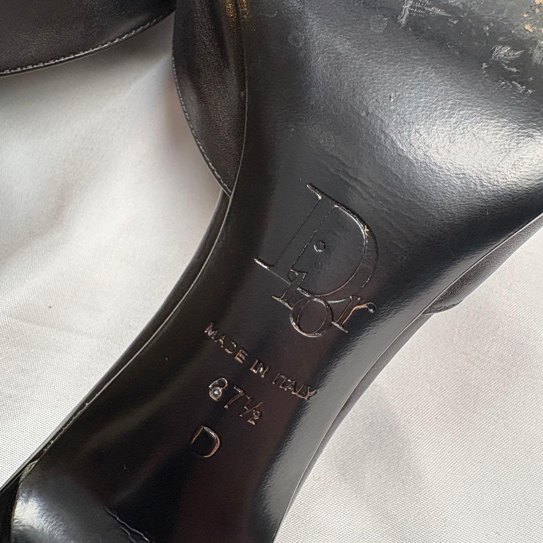 靴 Christian Dior bondage mules black