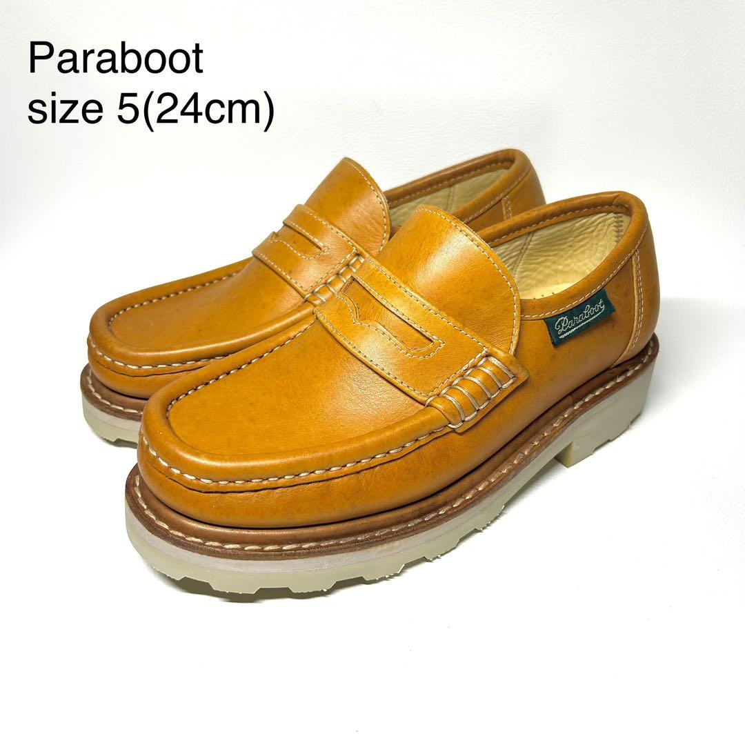 【レア】パラブーツ モカシンローファーsize5【美品】
