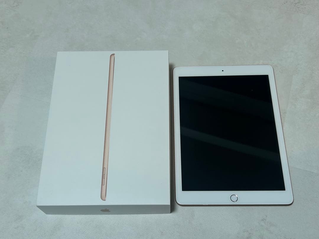 iPad (第6世代) Wi-Fi 128GB ゴールド カバー、箱付き