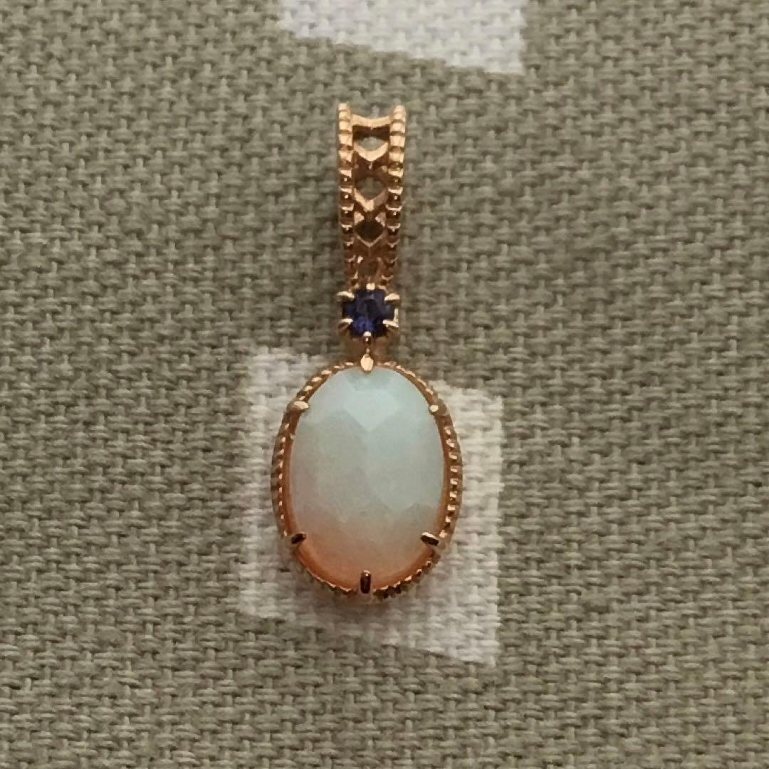 agete アガット K10 オパール アイオライト　ペンダントトップ