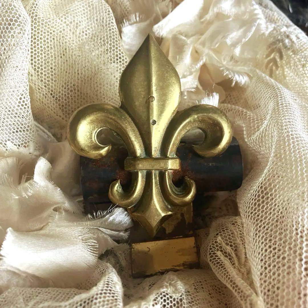 フランスアンティークペーパークリップ　百合の紋章　百合の花　希少