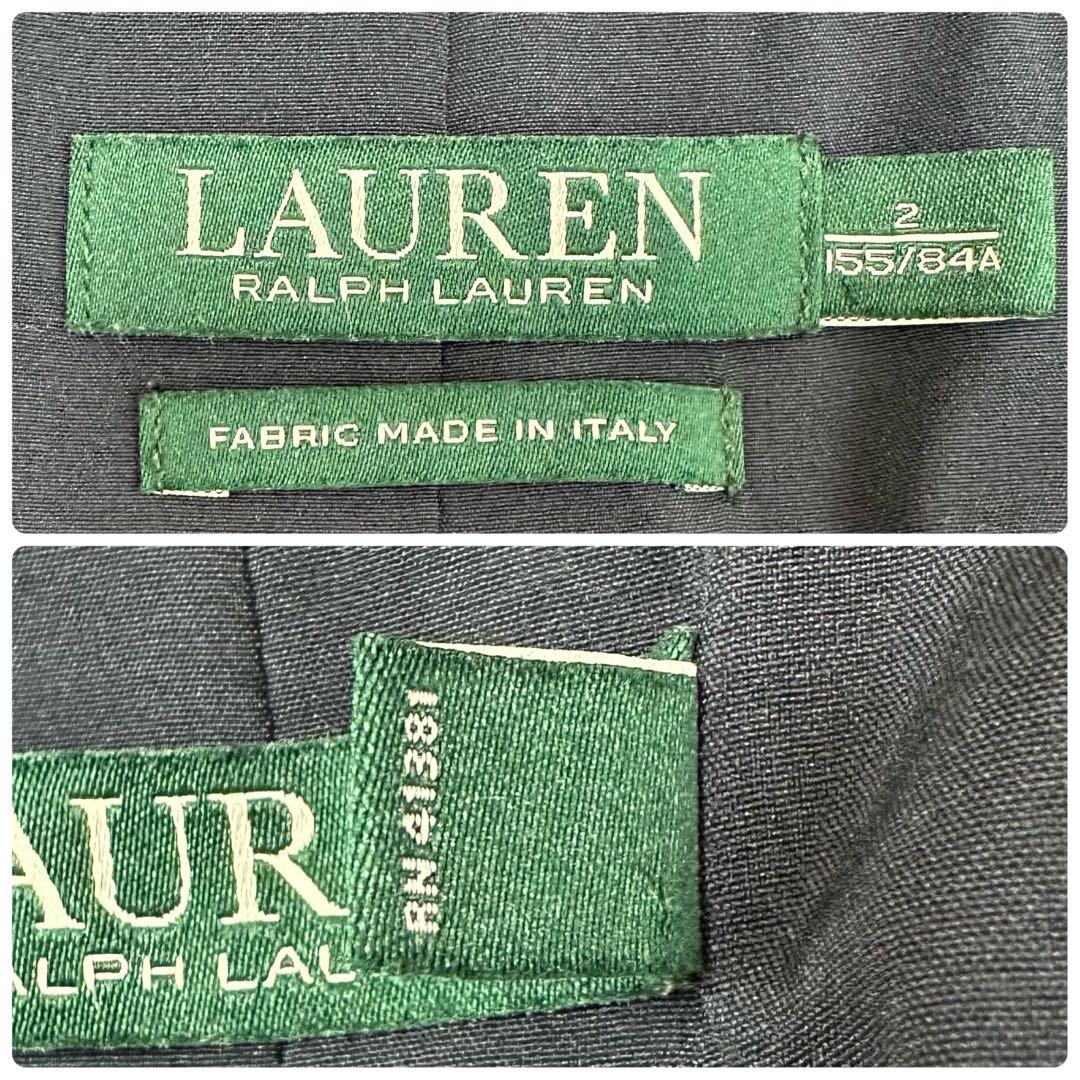 美品✨ローレンラルフローレン　テーラードジャケット　ヘリンボーン　銀ボタン　2