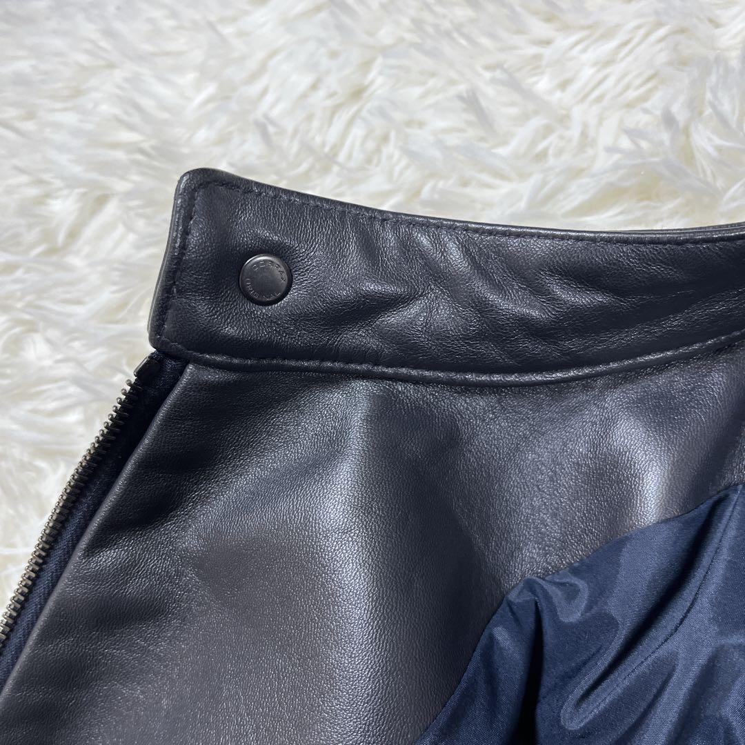 【美品】エンメティ×マッキントッシュ　切替　ジャケット　レザー　デニム　L