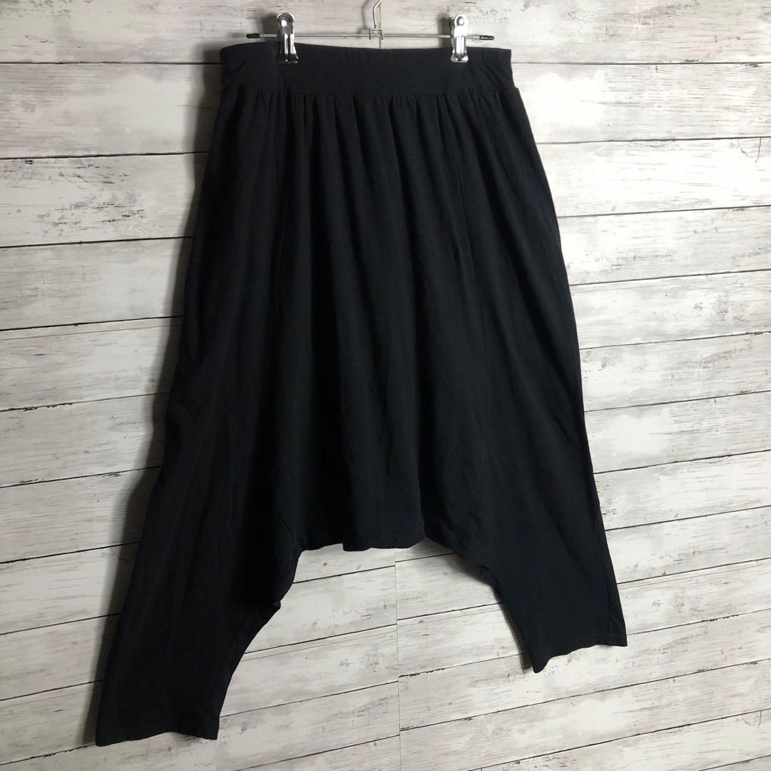 Y'sワイズ ヨウジヤマモト サルエルパンツ バックロゴ 黒 モード