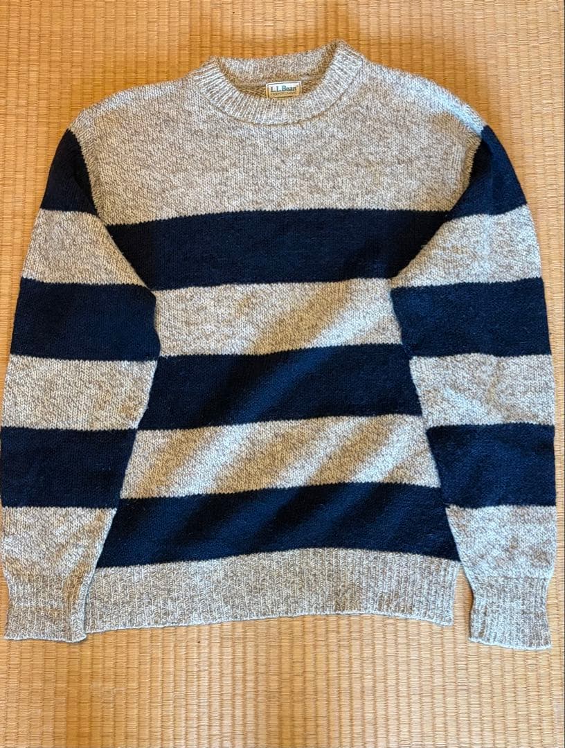 1980s USA製　L.L.BEAN 　ボーダー　ニットセーター　サイズXL
