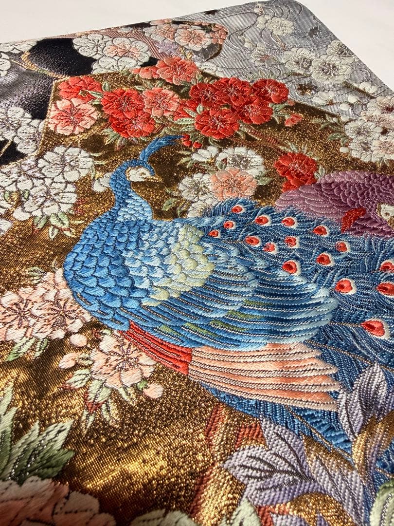 高級 袋帯 正絹 六通柄 純金箔24K ゴールド フォーマル 留袖 訪問着