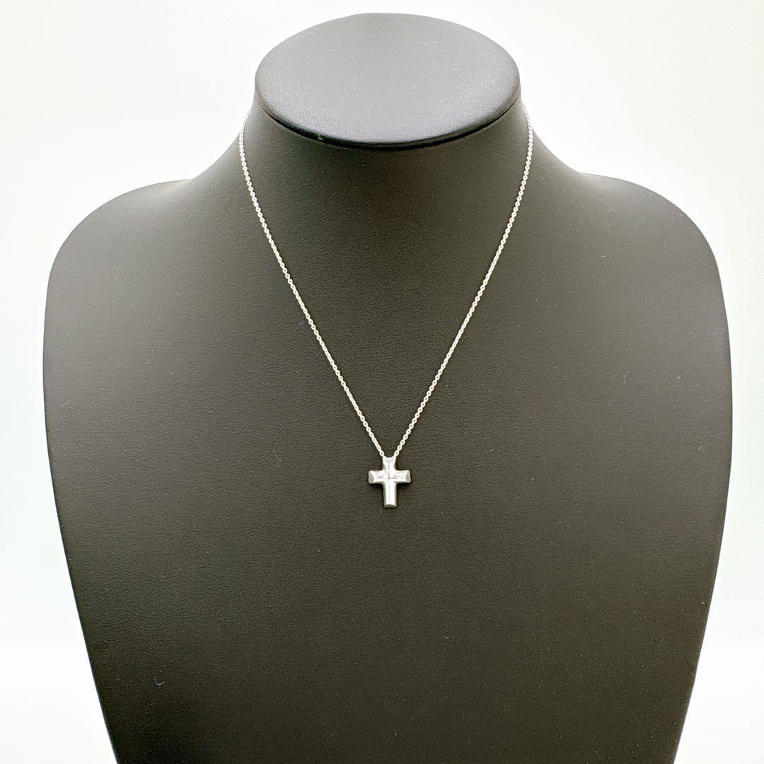 美品 オールドティファニー テンダネスハート クロス ネックレス シルバー925