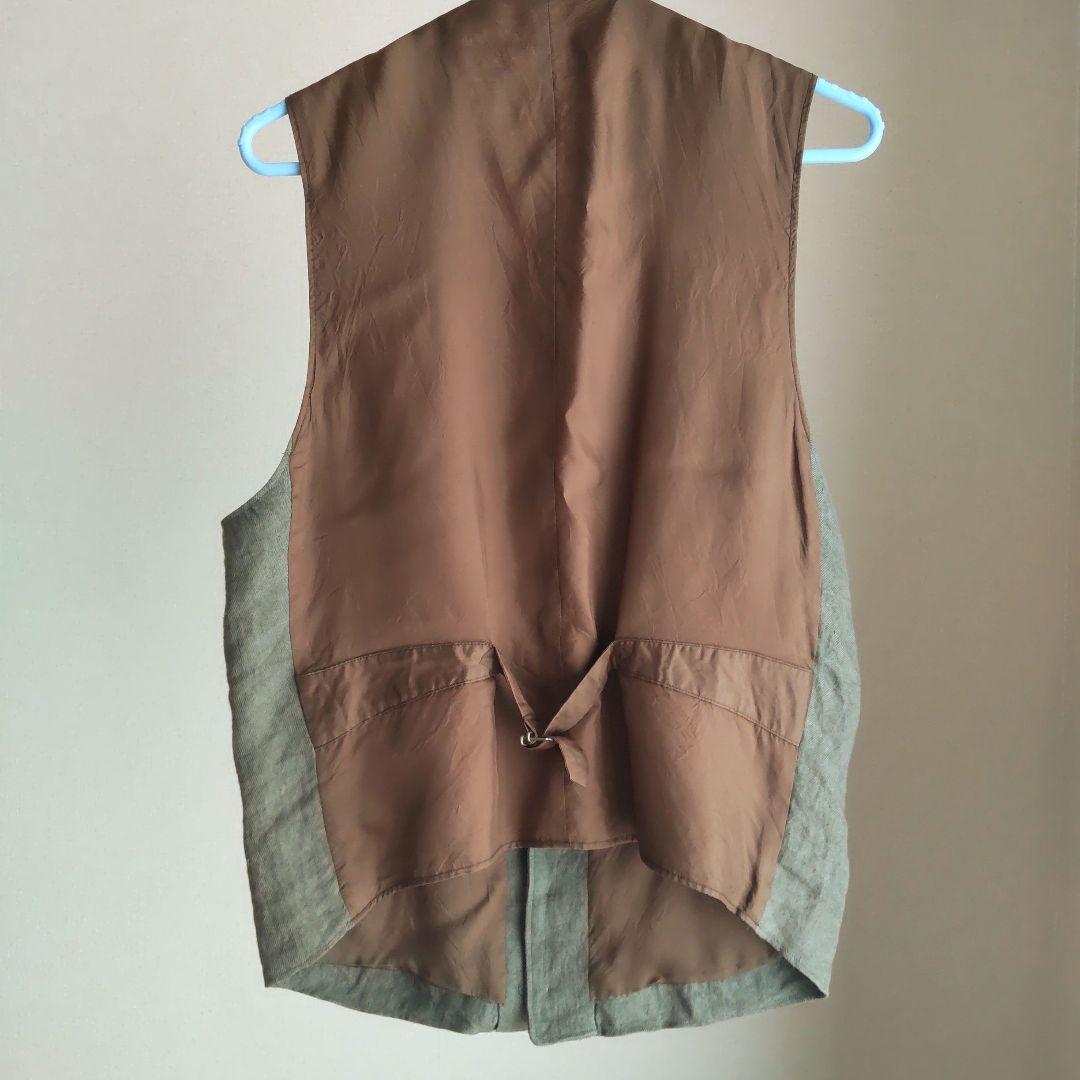 【大幅値下げ】THERE リネン ノースリーブベスト