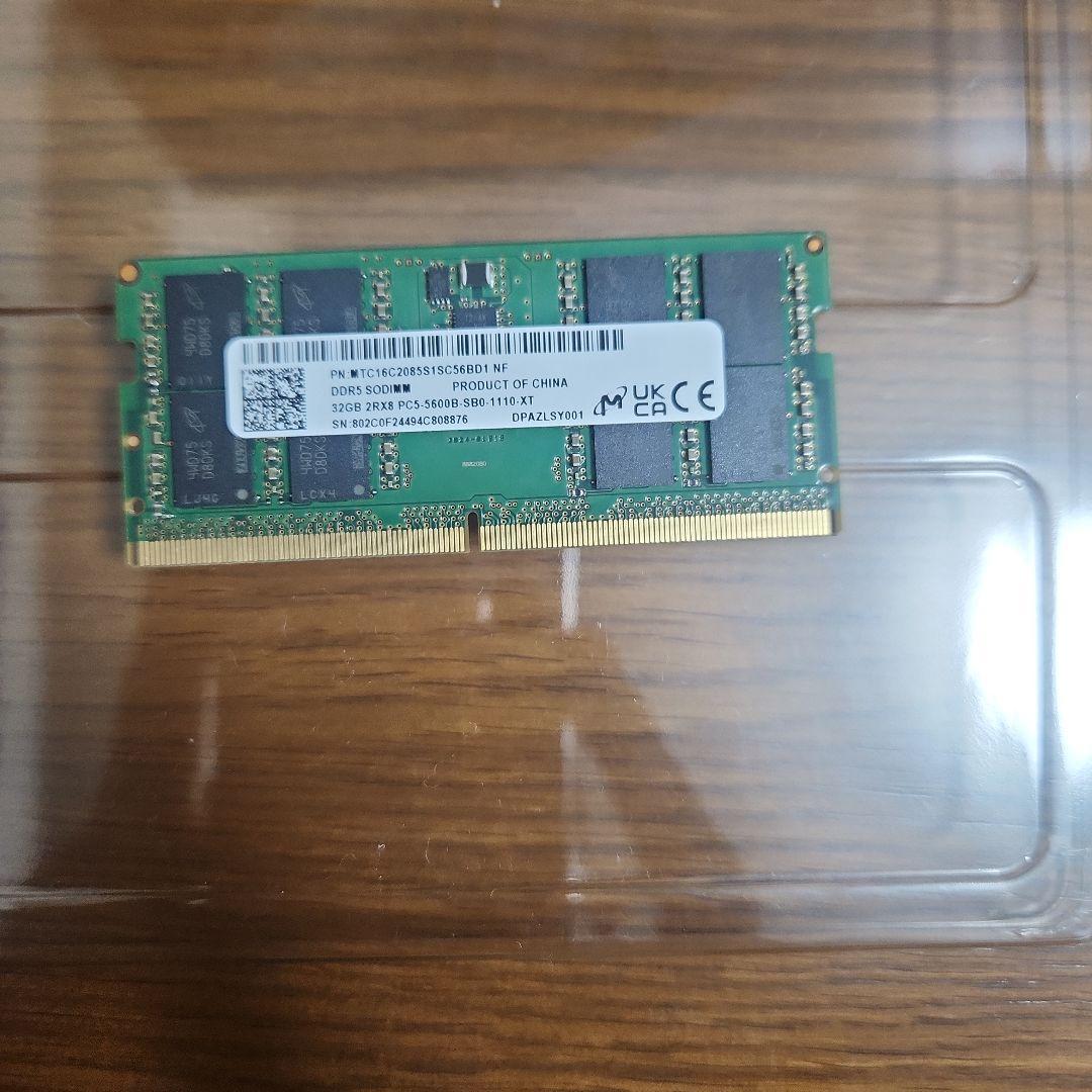 メモリー 32GB DDR5 SODIMM 2RX8 PC5-5600B-SB0