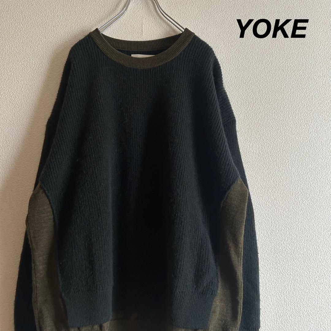 YOKE ヨーク ドッキングニット ベイビーアルパカ ウール グリーン