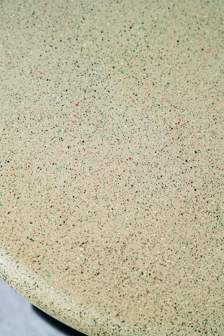 vintage ラウンド サイドテーブル テラゾー調　モダン 昭和レトロ