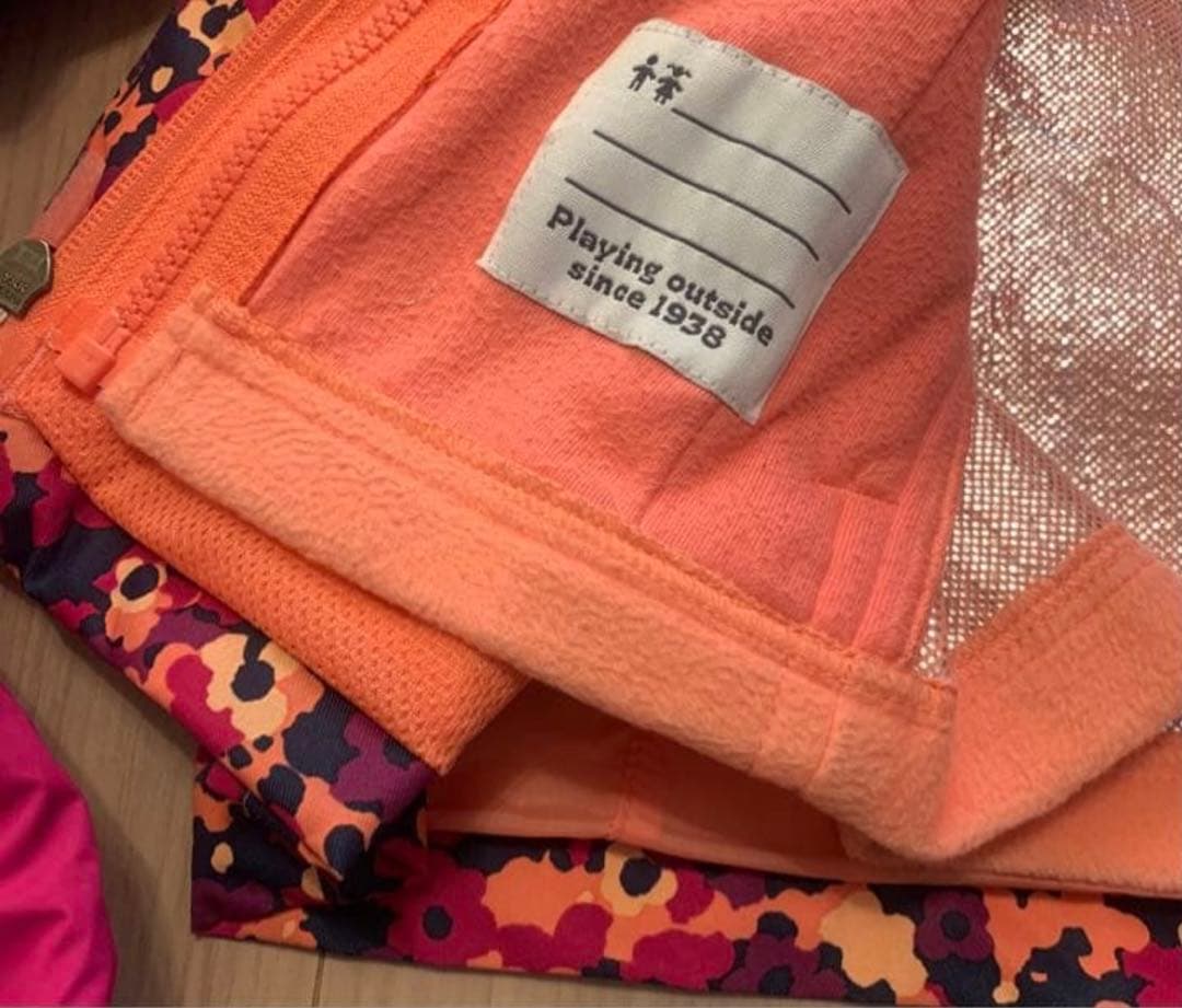 Columbiaスキーウェア 上下セット 130cm ピンク 花柄