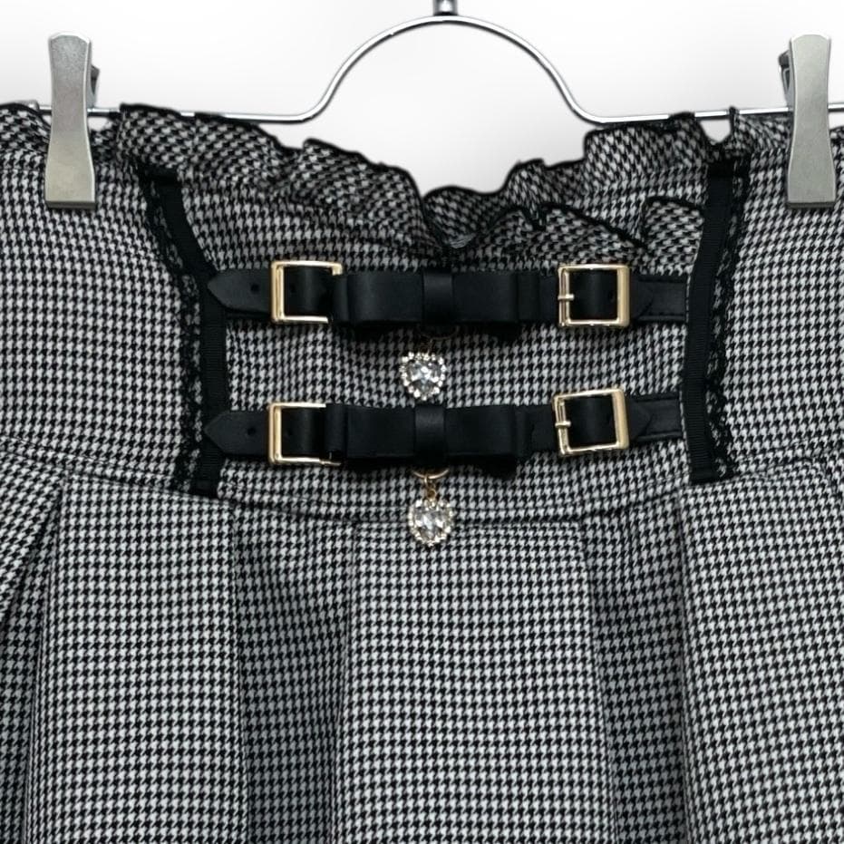 LIZ LISA リズリサ 2連リボンベルトスカパン ミニスカート チェック