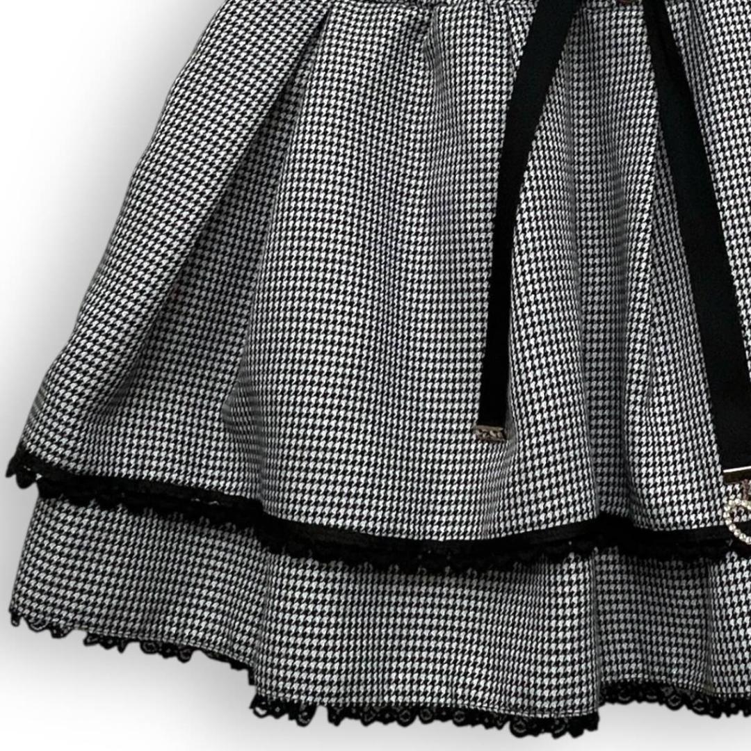 LIZ LISA リズリサ 2連リボンベルトスカパン ミニスカート チェック