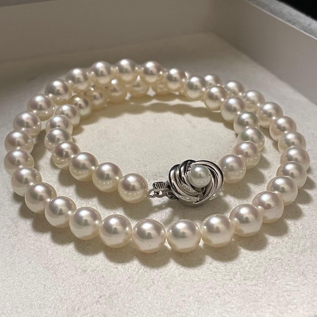 【田崎真珠✨超大珠✨極美品】 あこや本真珠 ネックレス 8.5 パール オーロラ