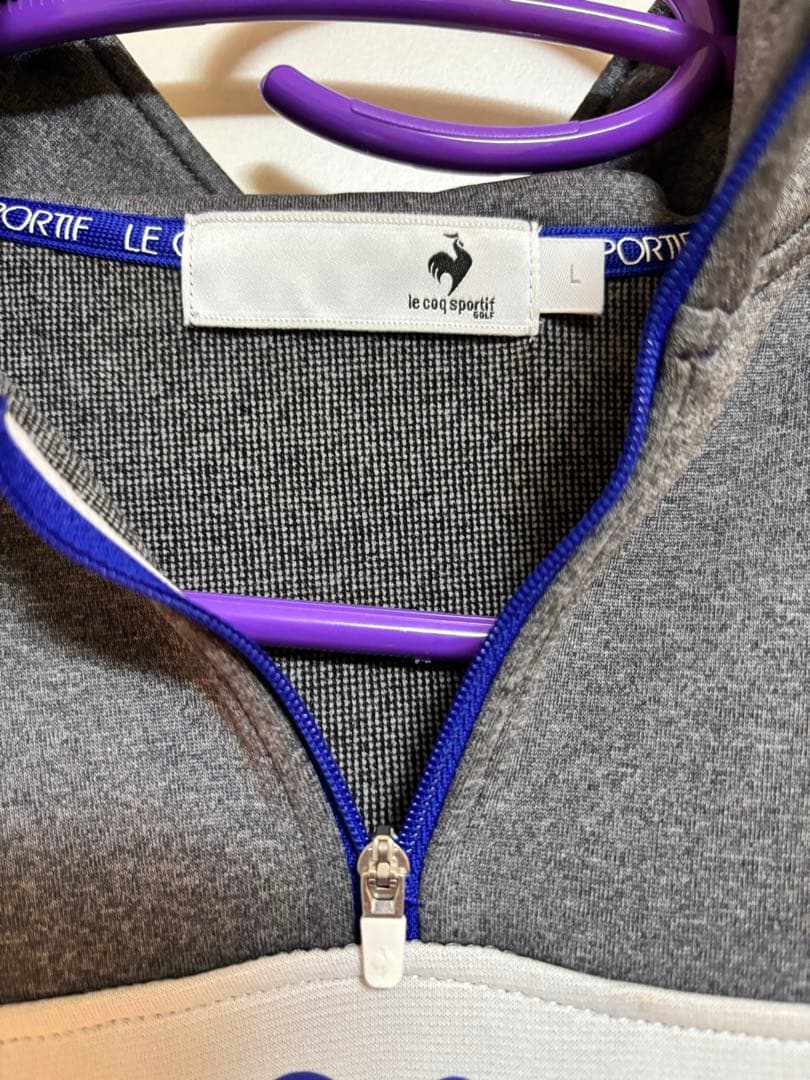 LE COQ SPORTIF グレー ハーフジップワンピース　ゴルフ