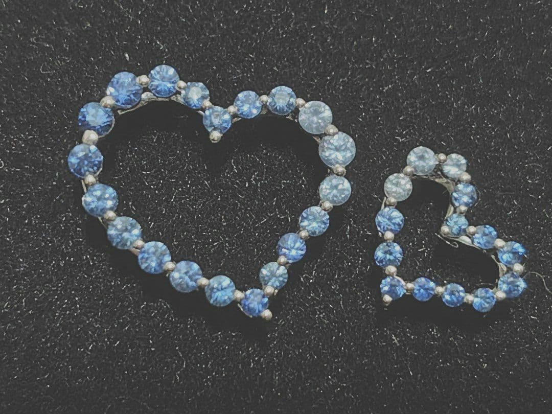 gstv　K18WG サファイアチャーム・ペンダントトップ　付属品なし