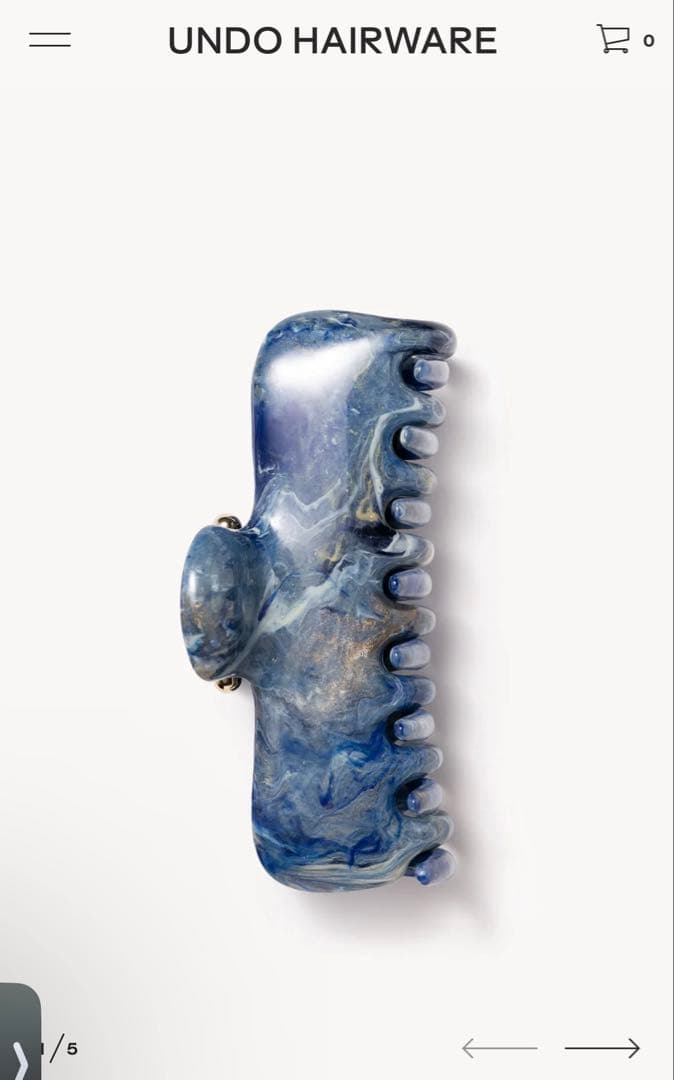 日本未入荷ブランド UNDO HAIRWARE ブルー　ヘア　クリップ