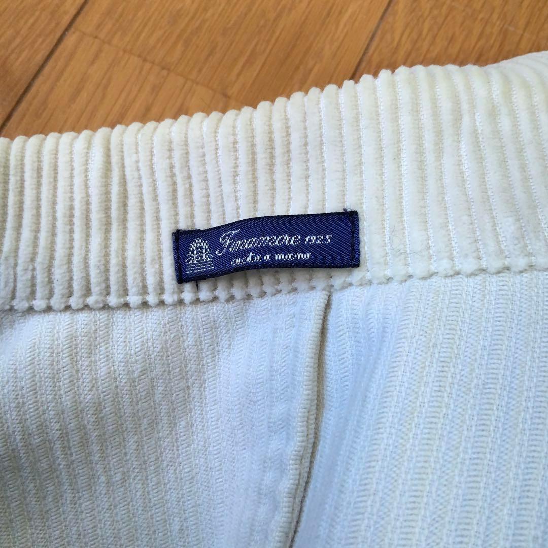 Finamore フィナモレ サファリジャケット M コーデュロイ オフホワイト