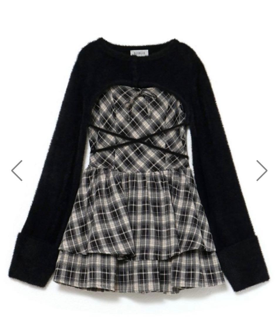 匿名発送bubbles オープンネックギャザーワンピース アイボリーSサイズ