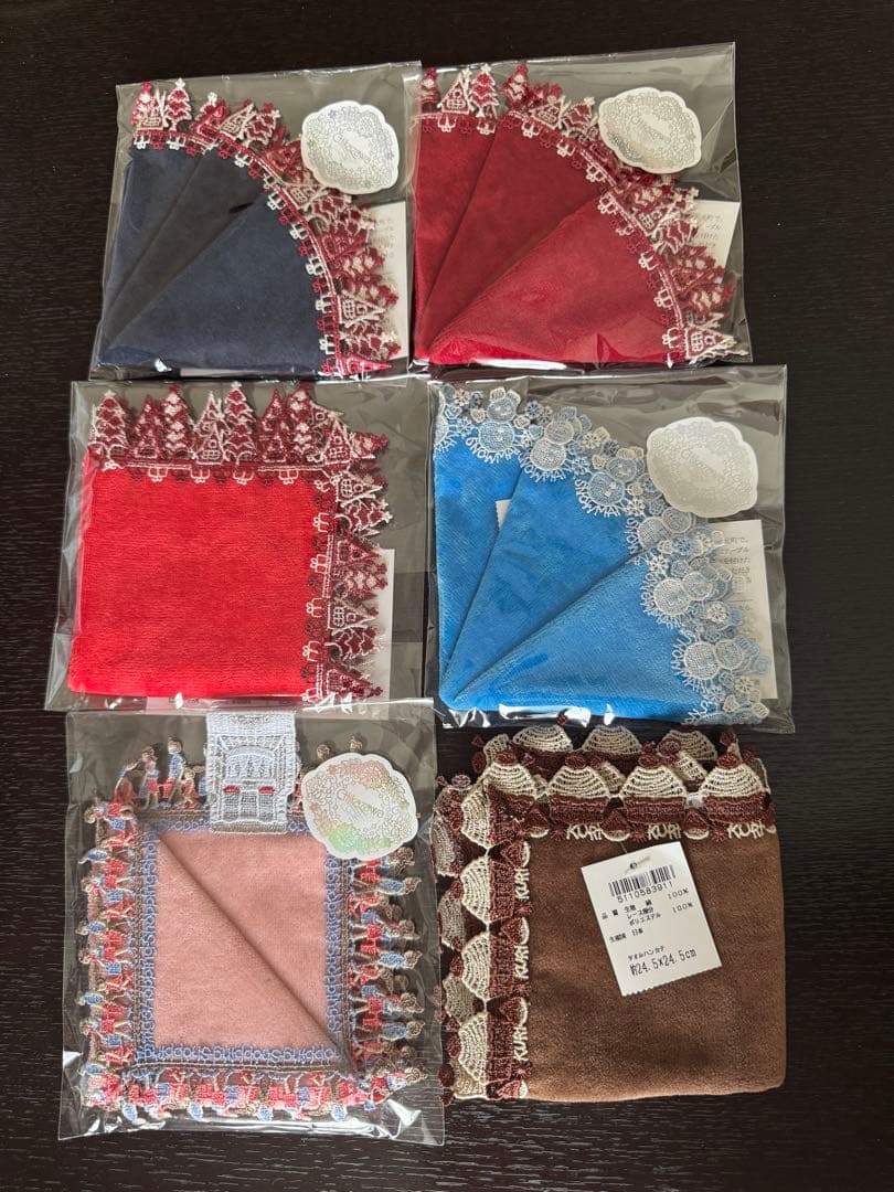 近沢レース タオルハンカチ 6枚セット 新品未使用