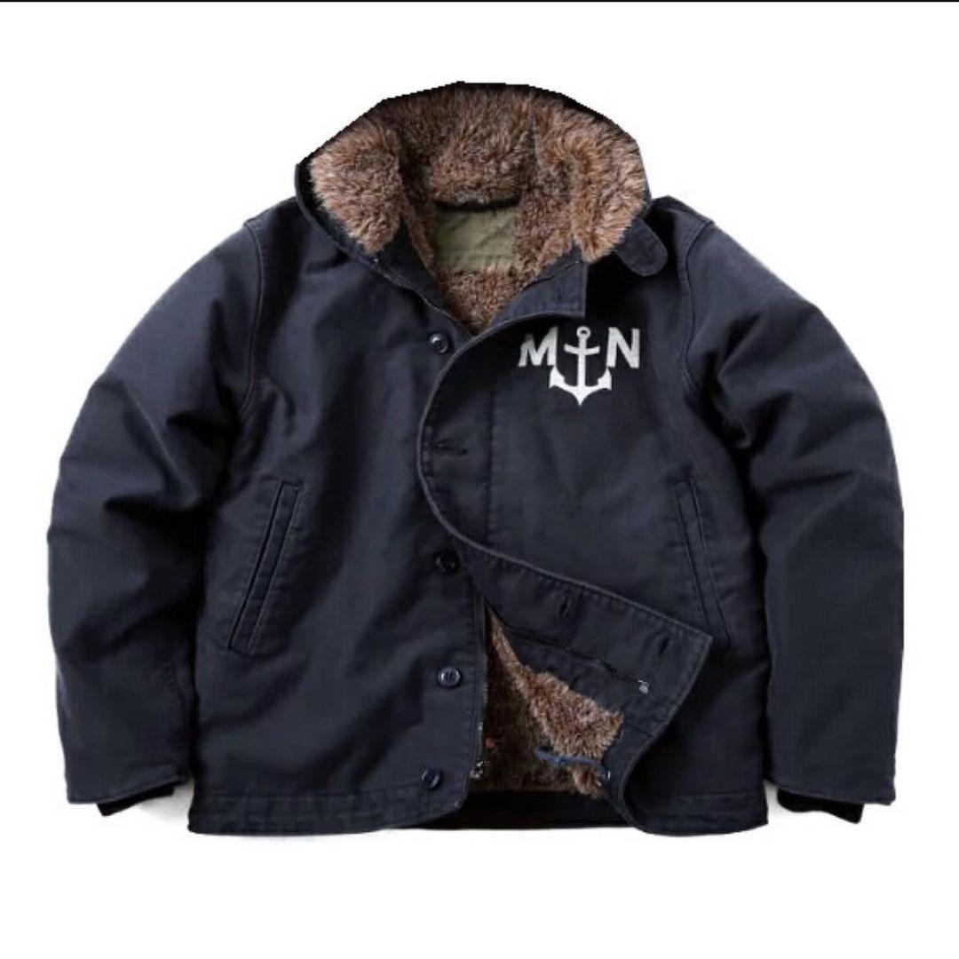 HOUSTON デッキジャケット 裏ボア Lサイズ 常田大希着用 ネイビー