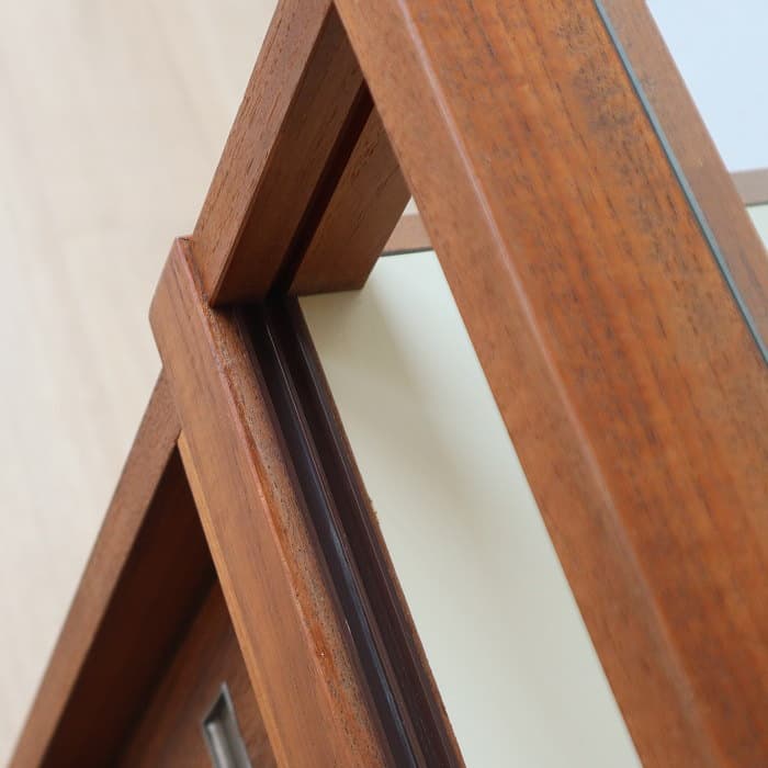 アンティーク チーク材 ガラスショーケース 飾り棚 サイドボード 木製