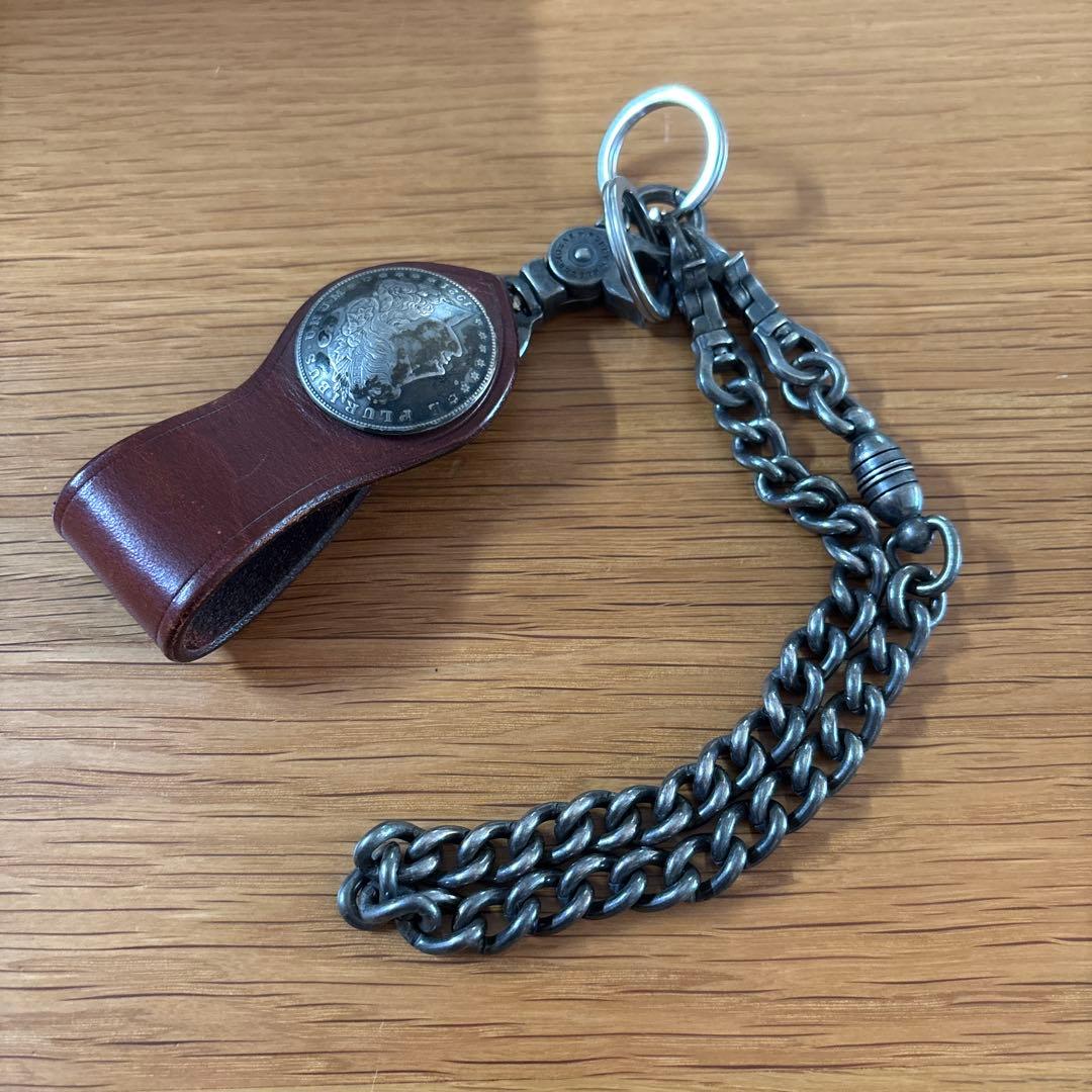 【値引中】FUNNY レザーデザイン　ウォレットチェーン