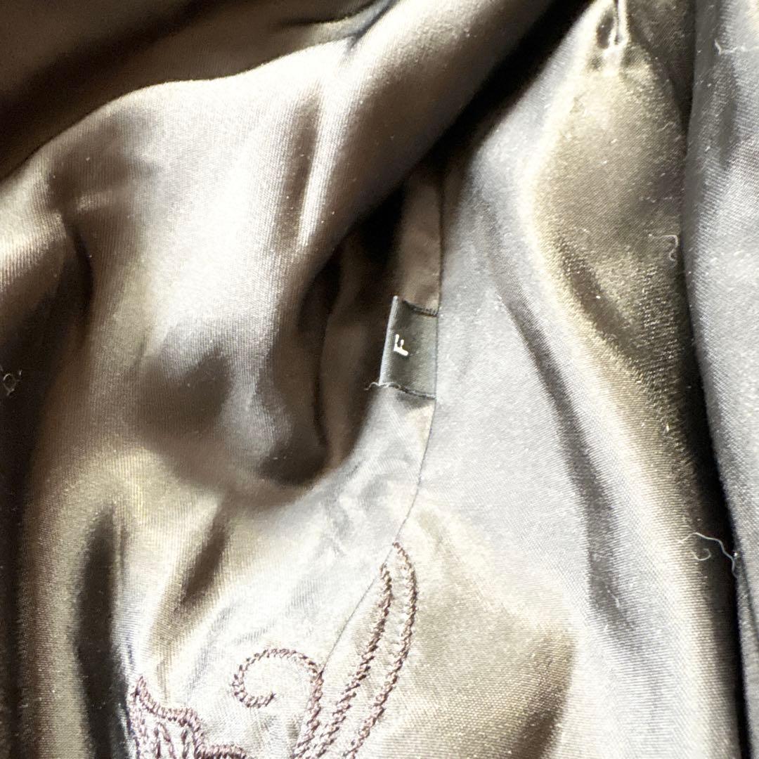 ☆美品☆アメリカンレジェンド ブルーアイリスミンク 毛皮 リアルファー 裏地花柄