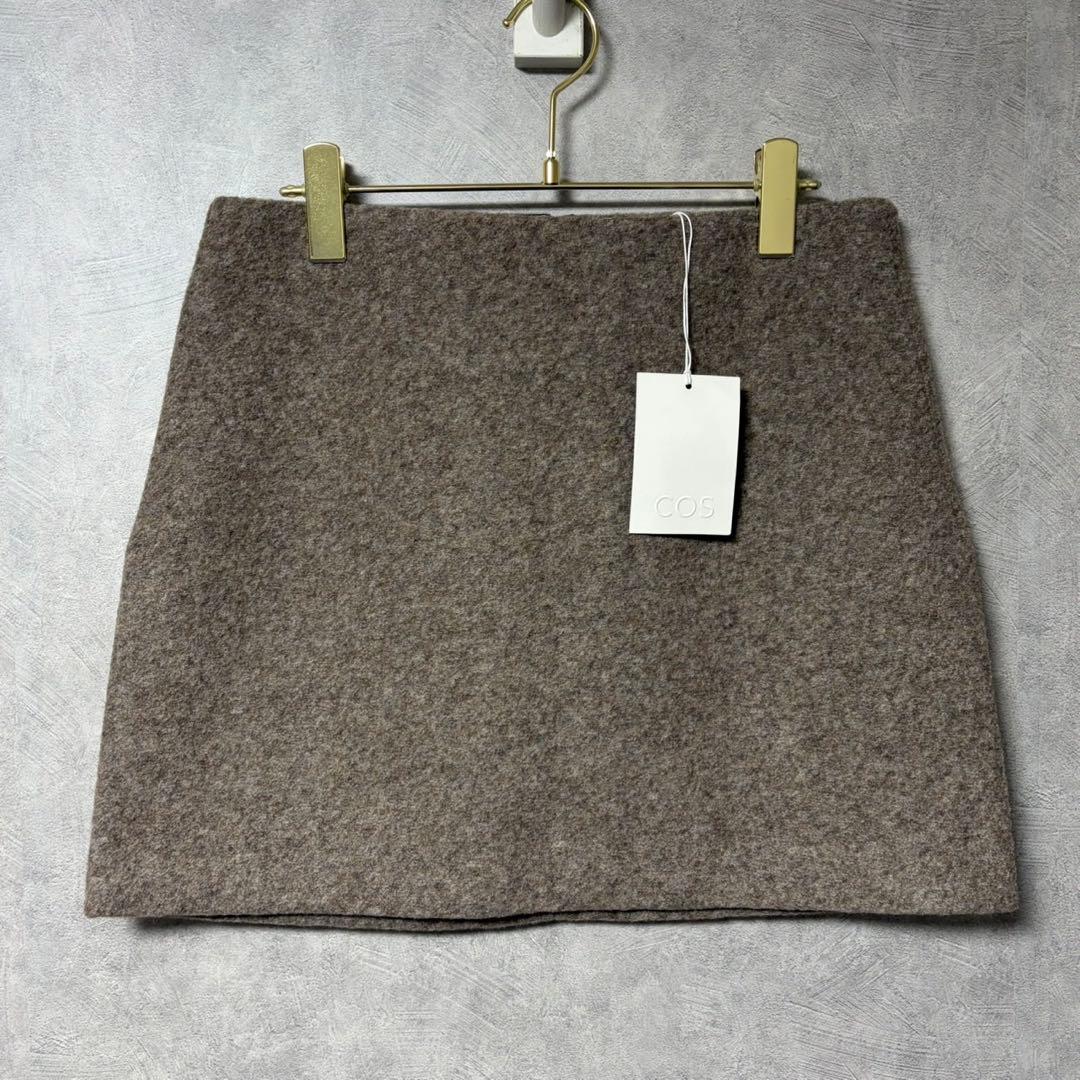 コス COS ブラウン テーラード ジャケット スカート セット S ウール