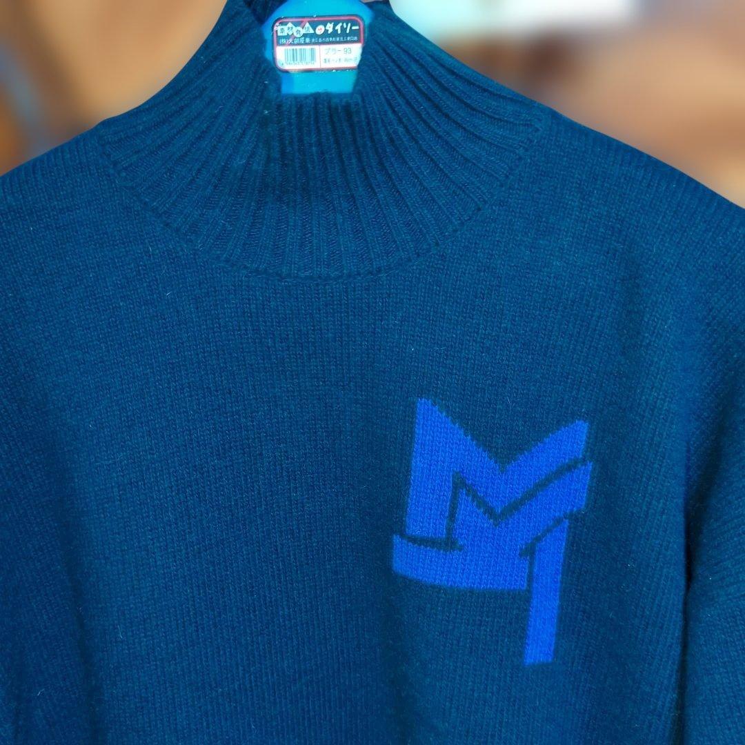 新品未使用タグ付きMAISON KITSUNÉ ネイビー タートルネックセーター