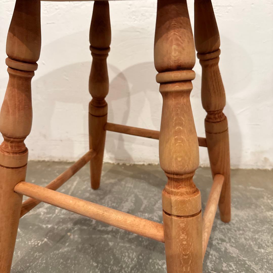 erina様木製　ラウンド　スツール　剥離　2