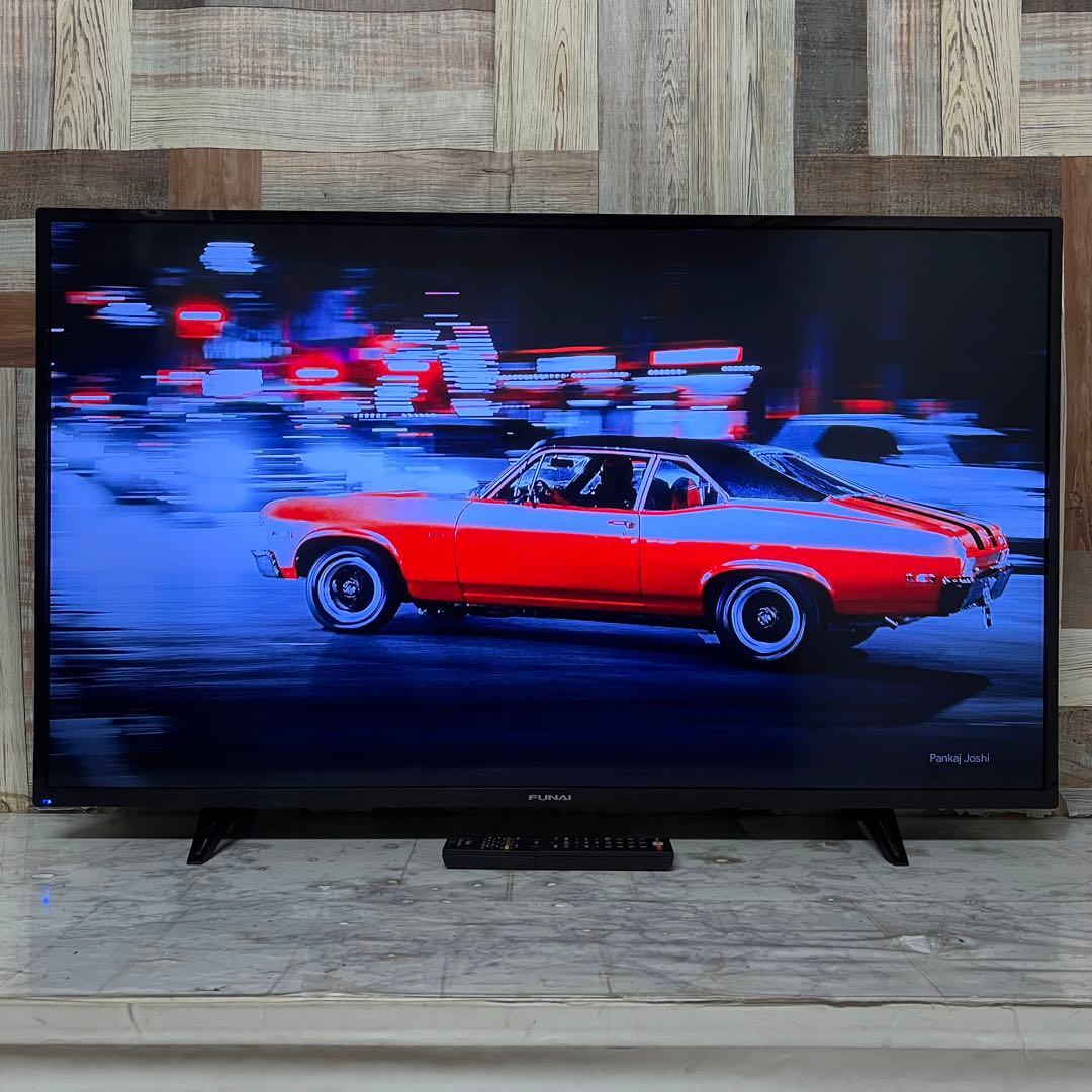 即日受渡❣️全国送料込3年前購入フナイ43型4K液晶テレビWチューナー高画質高音質
