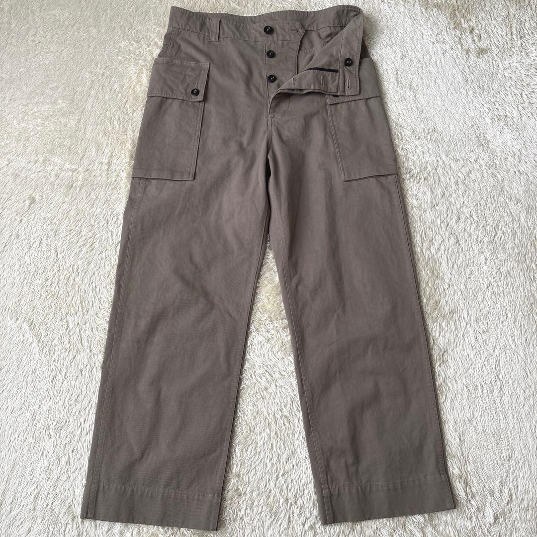 MHL. PLAIN COTTON DRILL TROUSERS カーゴパンツ