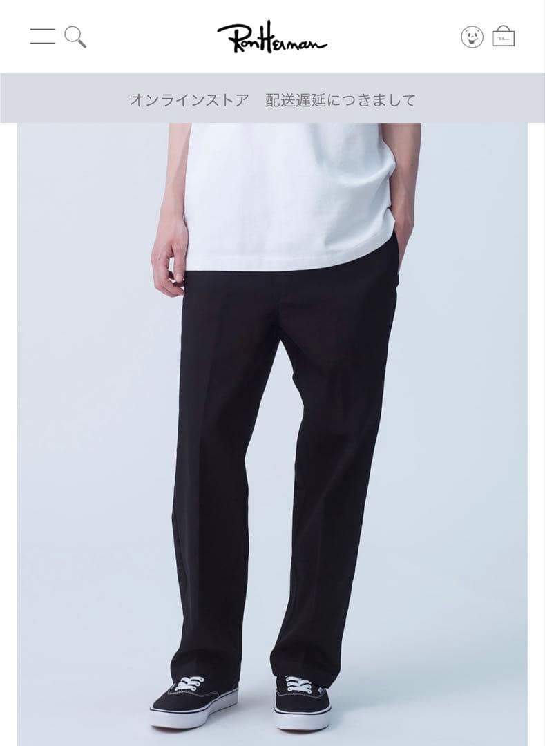 ロンハーマン　ディッキーズ　オーガニックコットン ストレートフィットパンツw34