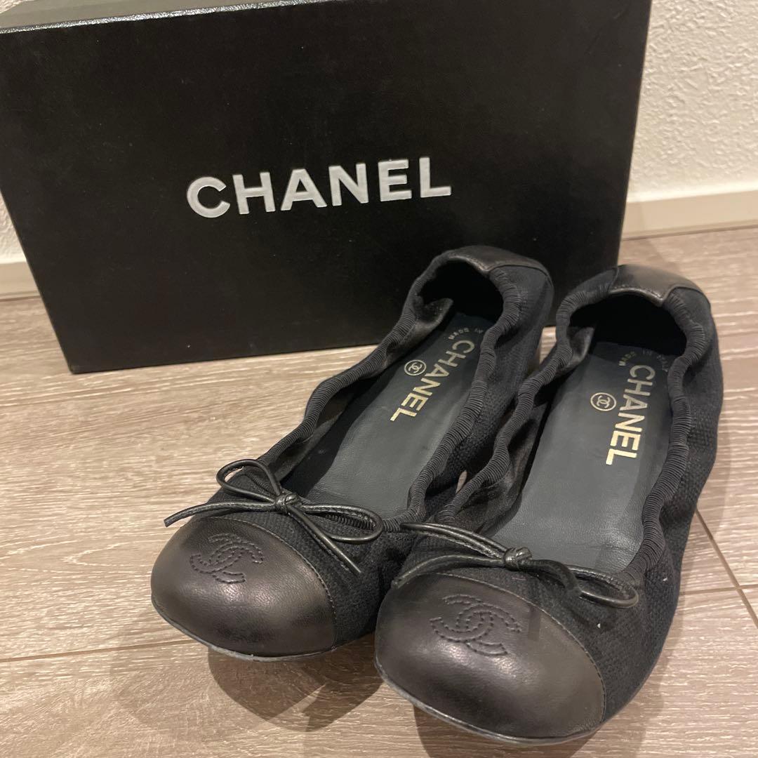 CHANEL ブラック バレエシューズ　美品