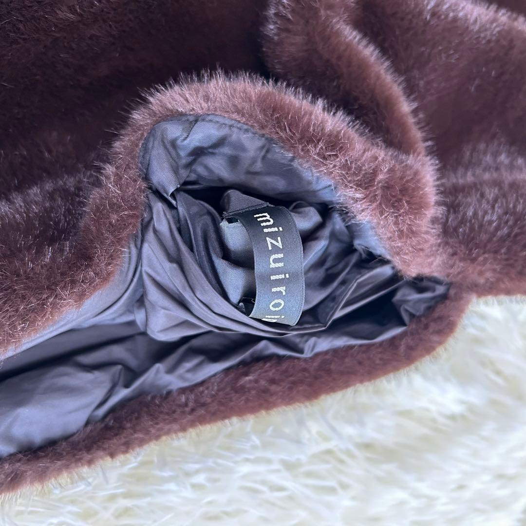 【美品】mizuiro ind ファーボアベスト リバーシブル