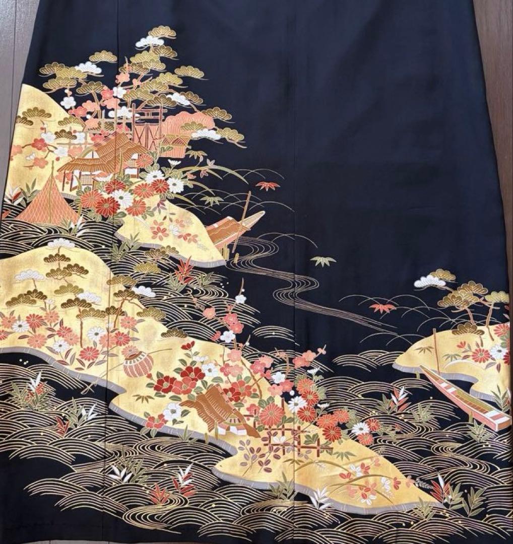 tani様確認画面☆ 着物リメイク　黒留袖　ロングワンピース