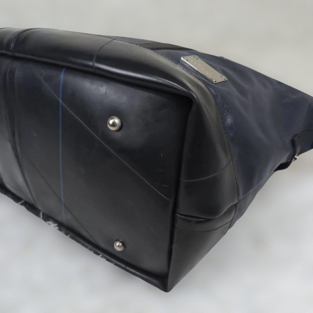 ✨極美品✨ SEAL 森野帆布 コラボ ボストンバッグ 2way タイヤ 紺黒