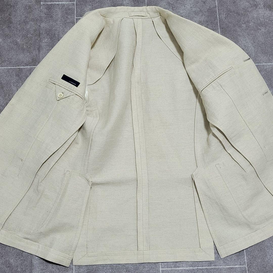 ★龍さん様 LARDINI 春夏 麻 混 超高級 テーラードジャケット